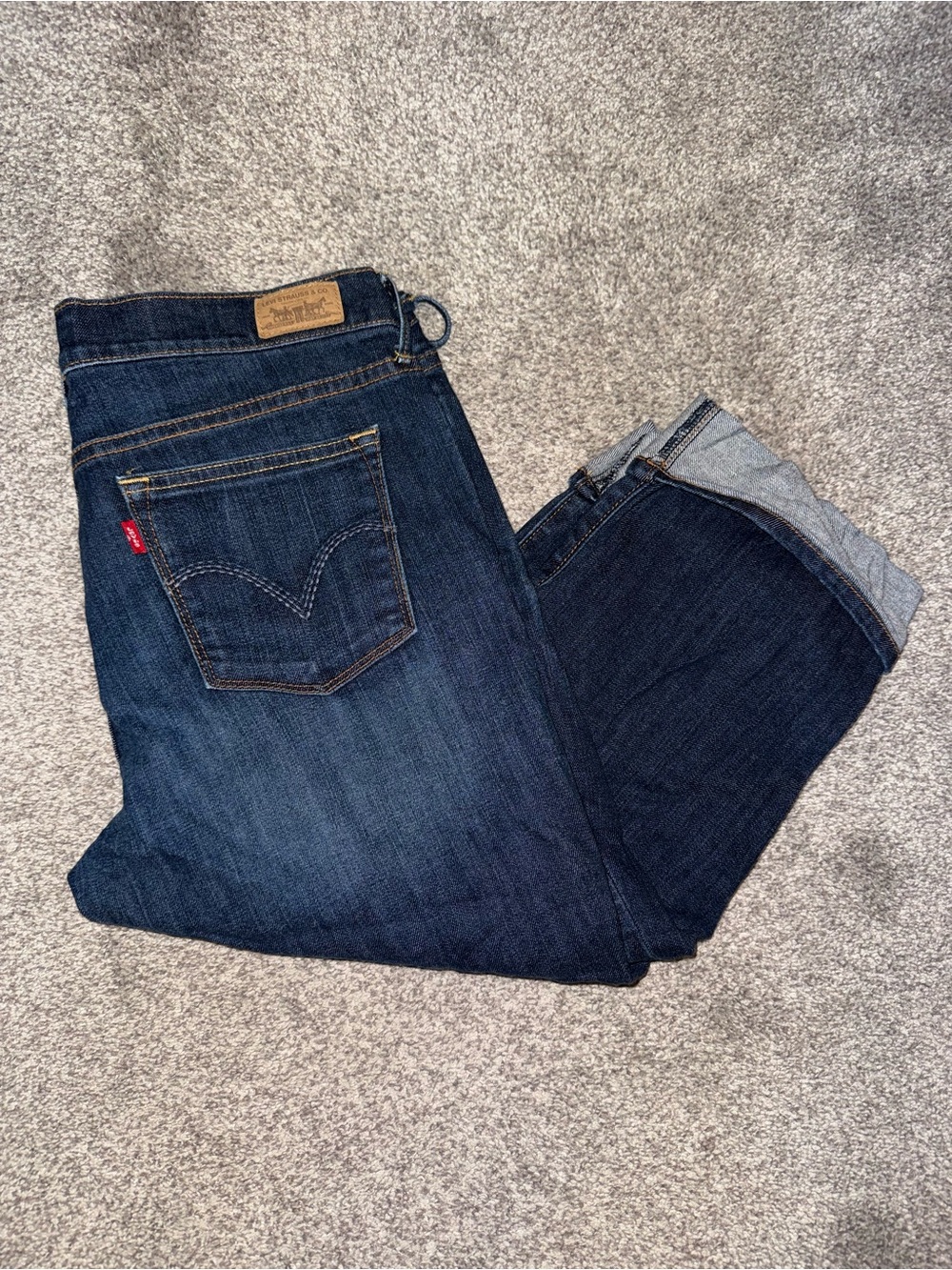 Levi's Women's Dark Blue 515 Capri Jeans